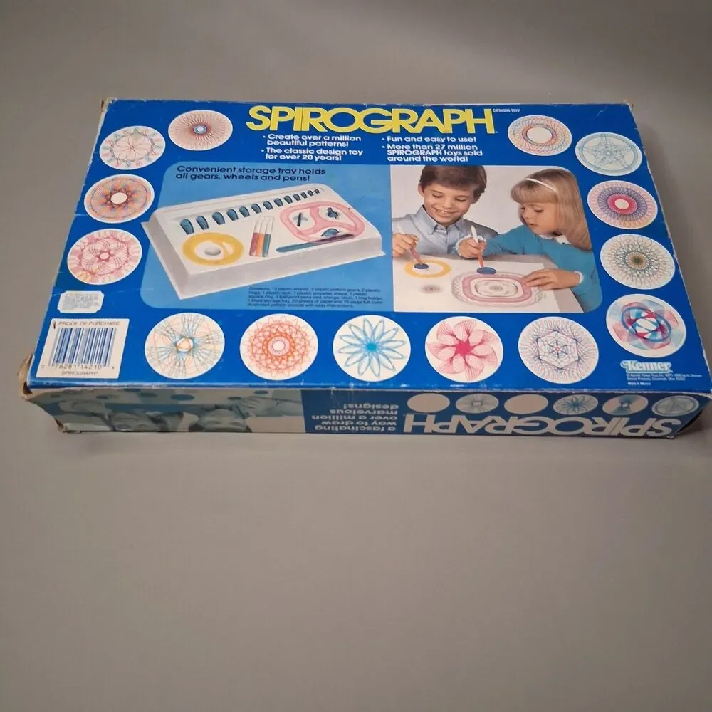 Vintage 1990's SPIROGRAPH Board Game Celebrating 25 Years Edition Incomplete